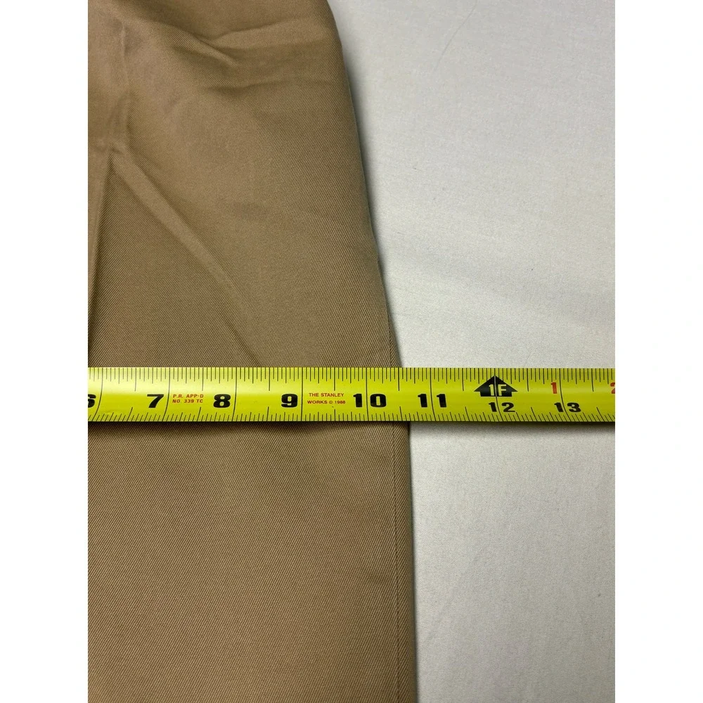 Brooks Brothers Mens 40x30 Khaki Pleated Chinos Cotton Cuffed Pants‎ Tan